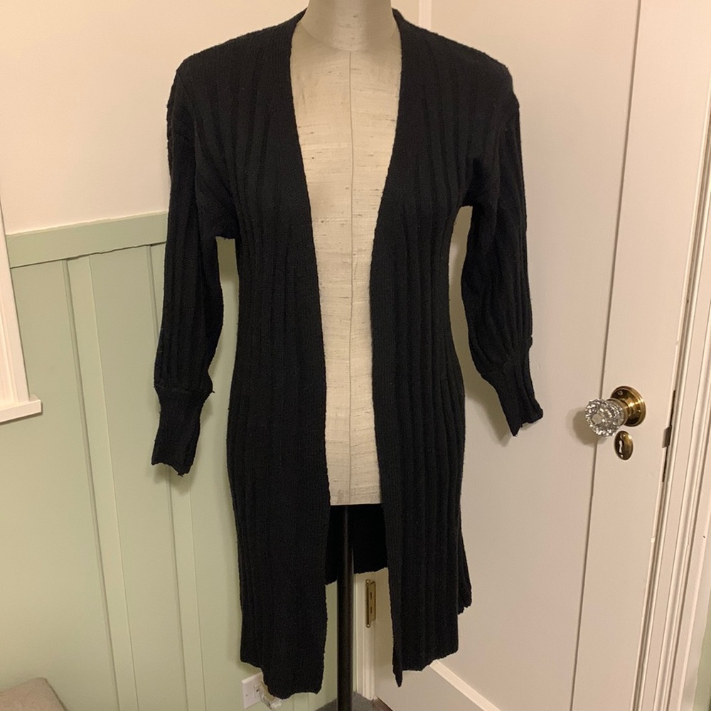 Knit open front cardigan